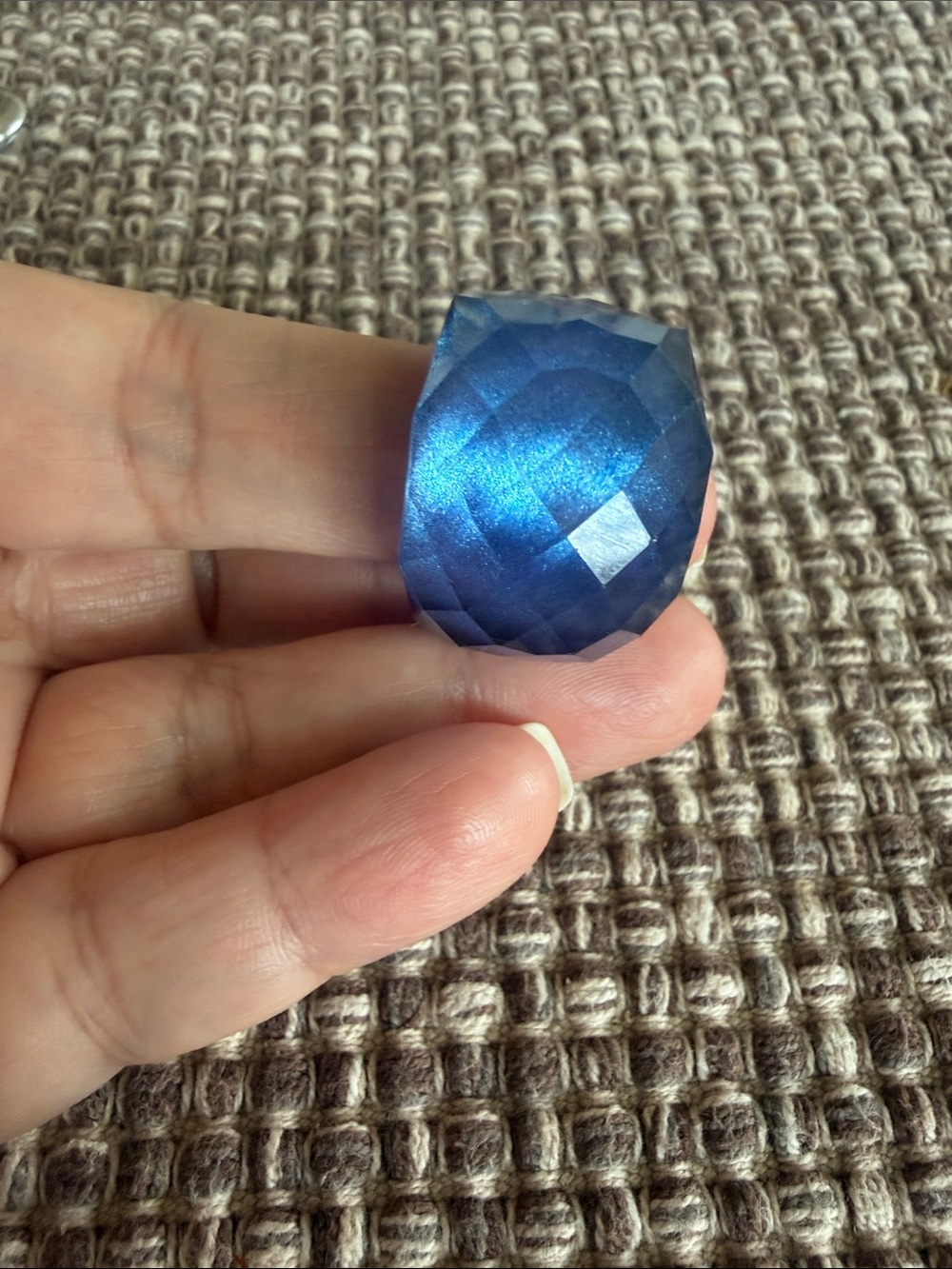 Swarovski Nirvana Faceted Blue Statement Ring